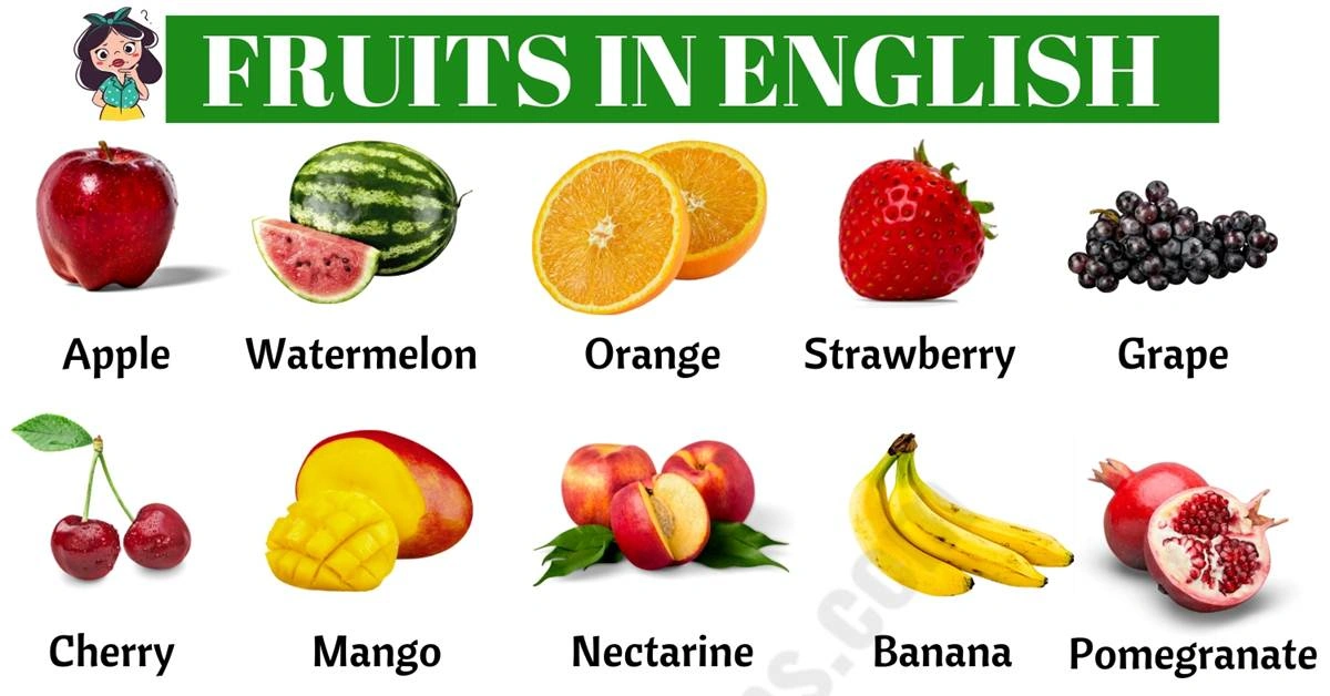 All Fruits Name with Picture in English